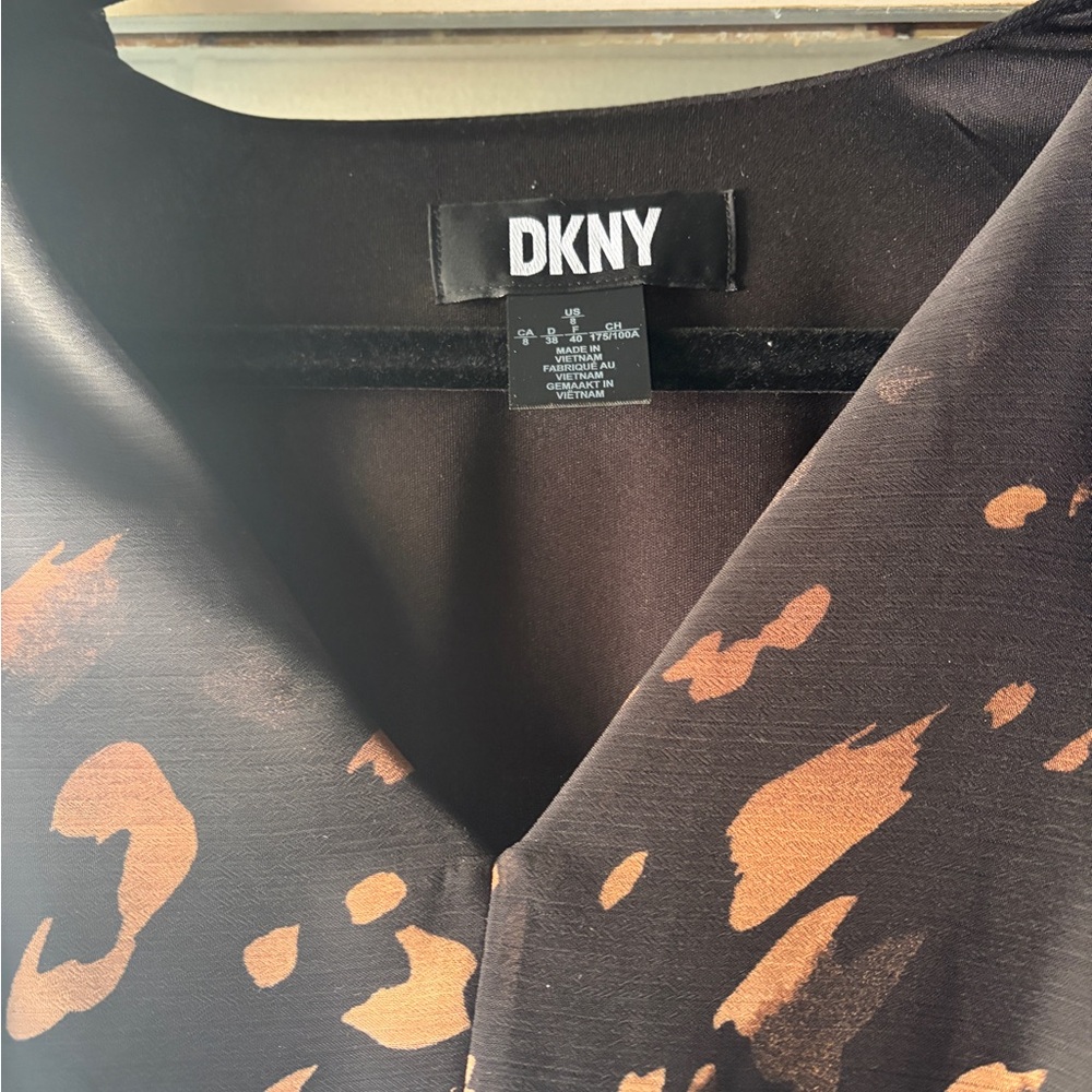DKNY Black and Brown Maxi Dress - Picture 5 of 9